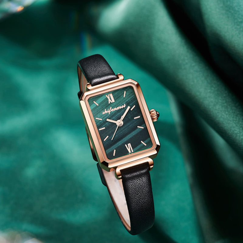 Women's Malachite Small Square Watches