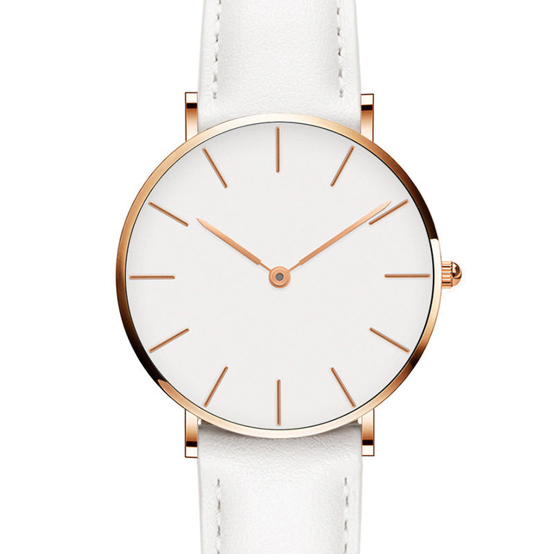 Women's Simple Round Dial Quartz Watch