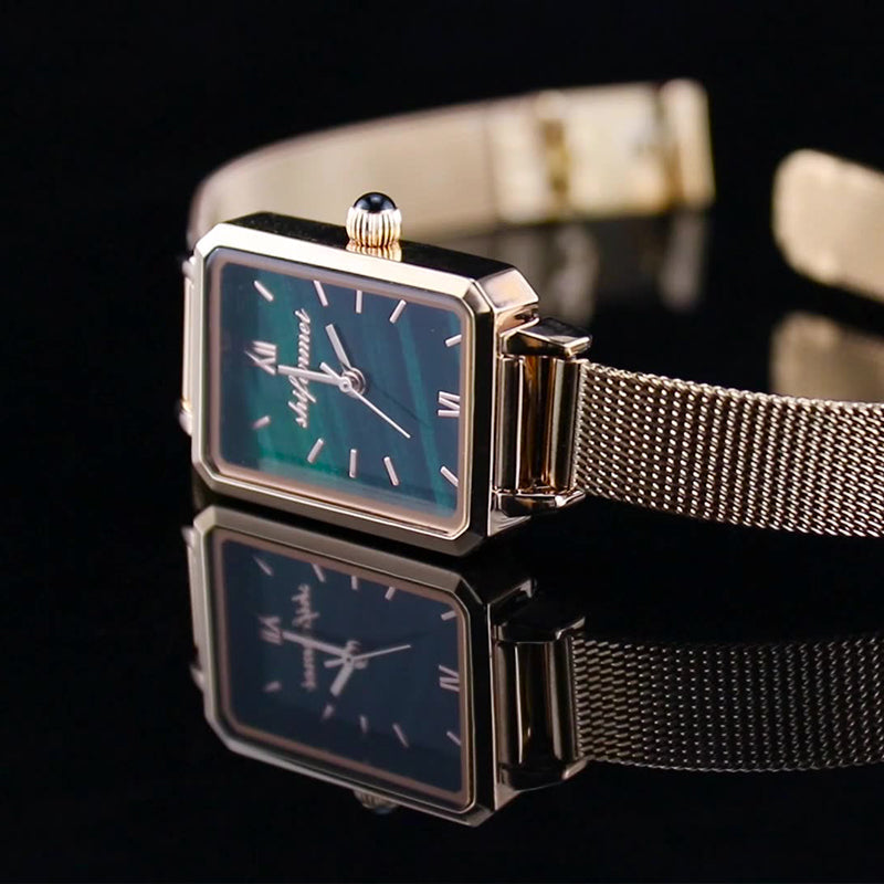 Women's Malachite Small Square Watches