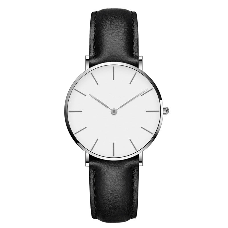 Women's Simple Round Dial Quartz Watch