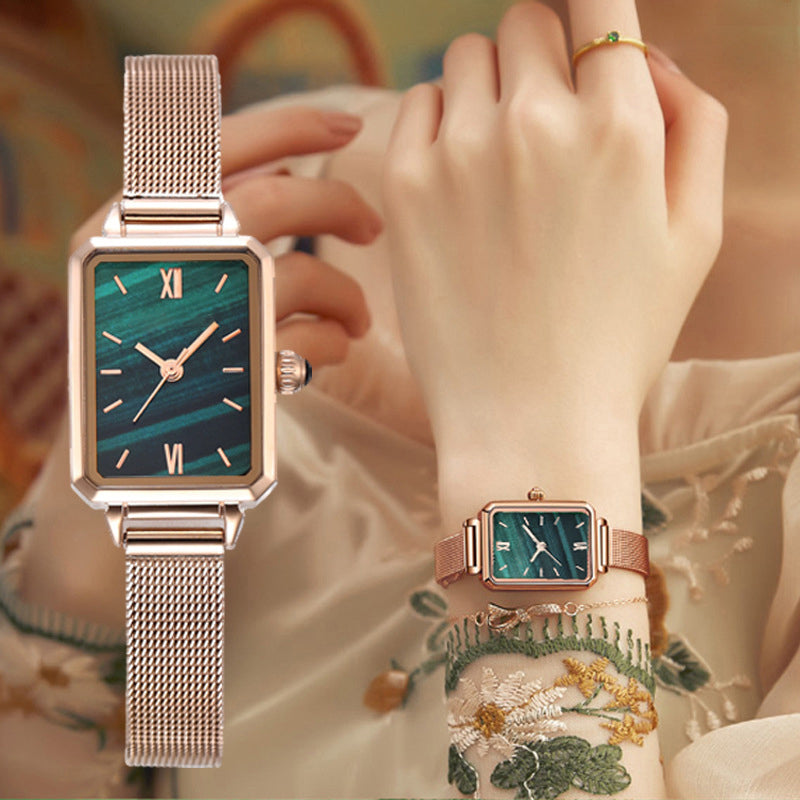 Women's Malachite Small Square Watches