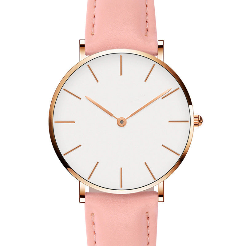 Women's Simple Round Dial Quartz Watch