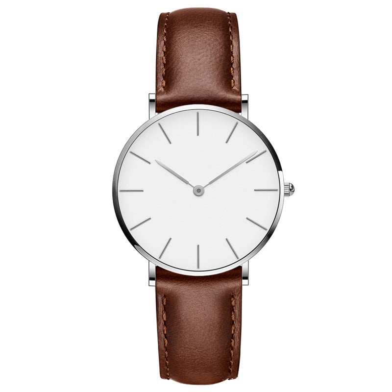 Women's Simple Round Dial Quartz Watch