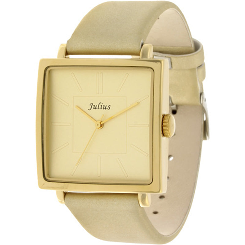 Women's Square Dial Leather Strap Watch