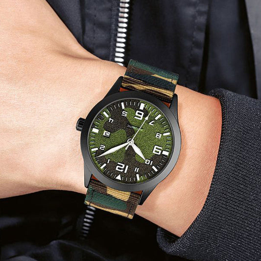 Men's Nylon Band Camo Automatic Mechanical Watch