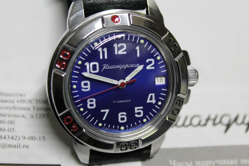 Men's mechanical watch Vostok Komandirskie 2414-43183b