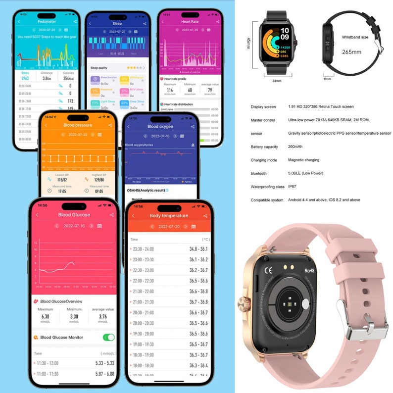 Women Smartwatch Pedometer